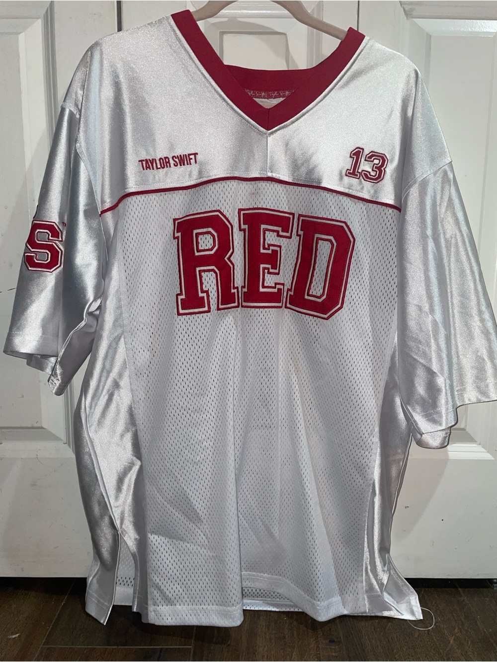 Taylor Swift White and Red Fan Jersey